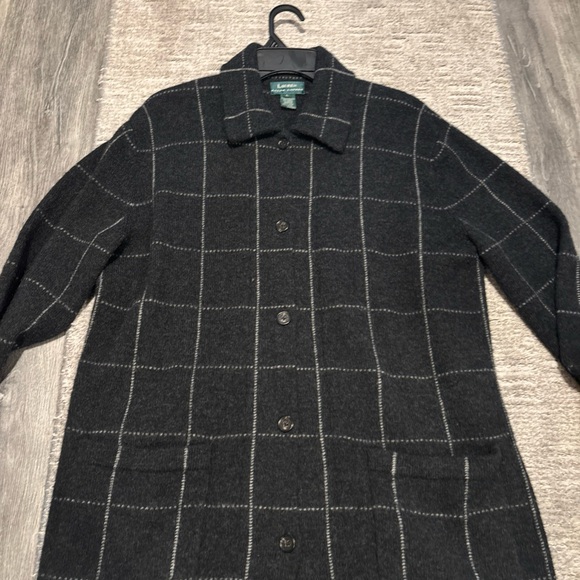 Lauren Ralph Lauren 100% Lambswool Cardigan Sweater Women’s Size L - Picture 6 of 8